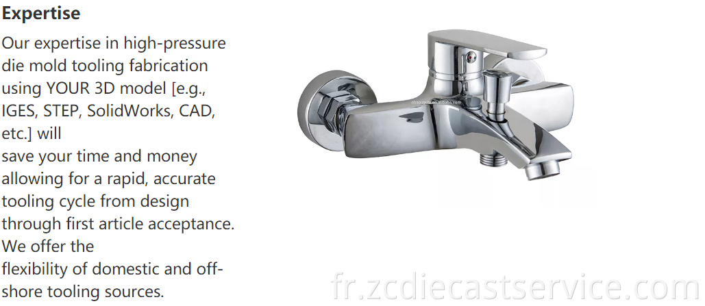 Pièces d'eau à moustage en aluminium sur mesure et pièces de moulage en aluminium et pièces moules en alliage en aluminium